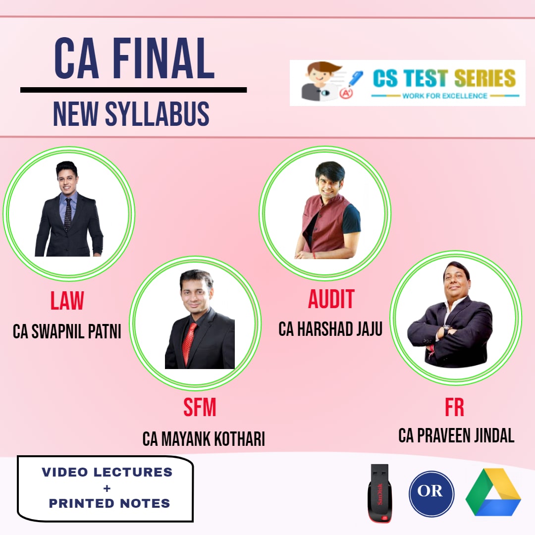 CA FINAL NEW SYLLABUS COMBO Group 1 Combo Full Lectures By CA Swapnil patni  CA Pravin Jinda  CA Mayank Kothari  CA Harshad Jaju